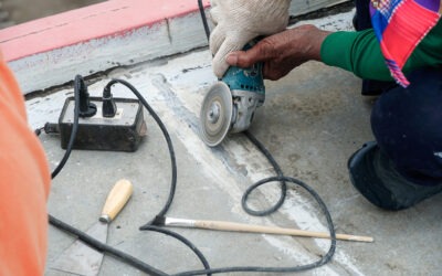 worker fixing slab leak